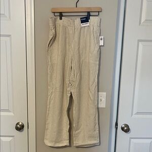 Old Navy Men's Light Khaki Striped Chinos